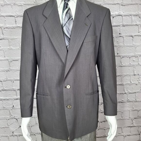 Yves Saint Laurent Wool Grey Blazer, 42R - Picture 2 of 11